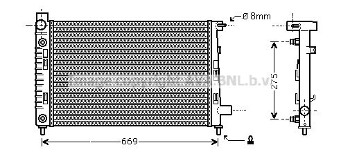 AVA QUALITY COOLING Jäähdytin,moottorin jäähdytys MSA2282